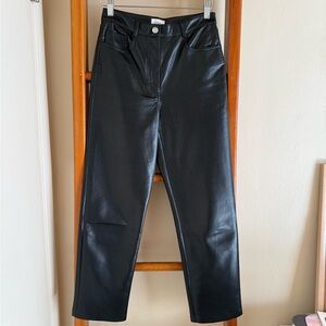 Wilfred Black Faux Leather Pants